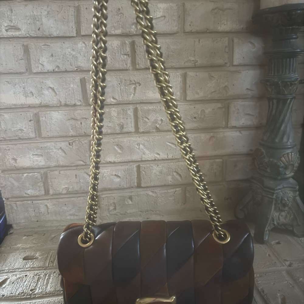 Coach Patchwork Leather Shoulder Bag - Picture 5 of 16